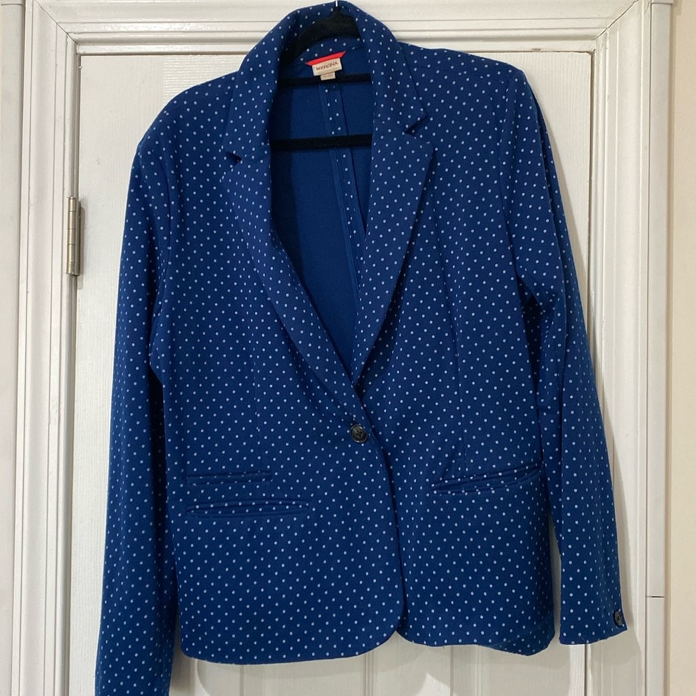 Blue polka dot blazer